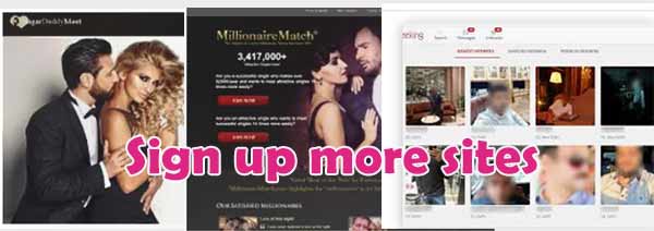find a sugar daddy fast, register as many websites as you can